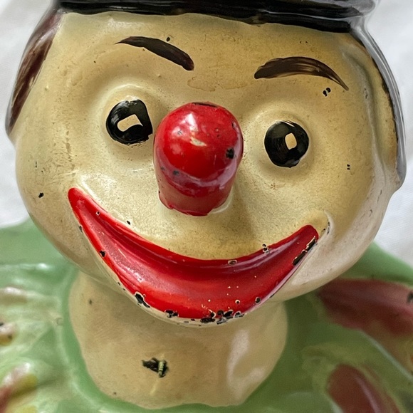 Vintage Clown Bank. Redware. - Picture 4 of 14
